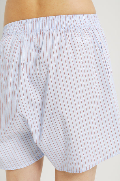 Pinstripe Cotton Shorts