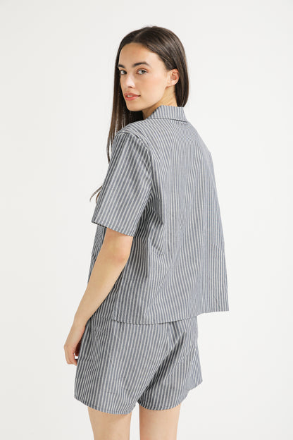 Pinstripe Cotton Shirt