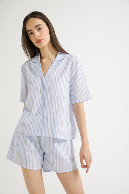 Pinstripe Cotton Shirt