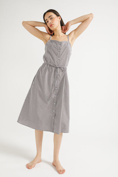 Poplin Button Dress