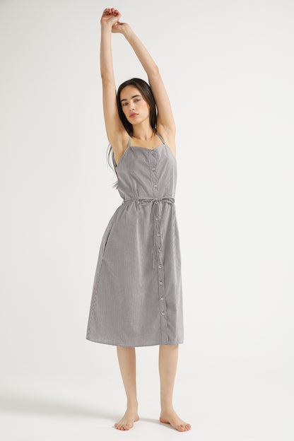 Poplin Button Dress