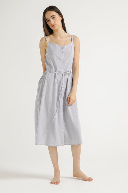 Poplin Button Dress