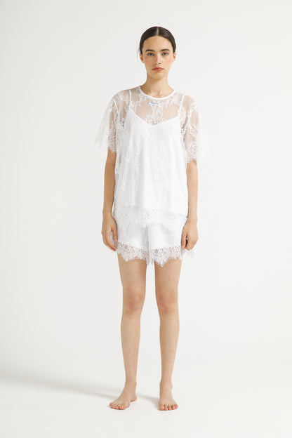 Satin Lace Shorts