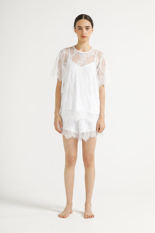 Satin Lace Shorts