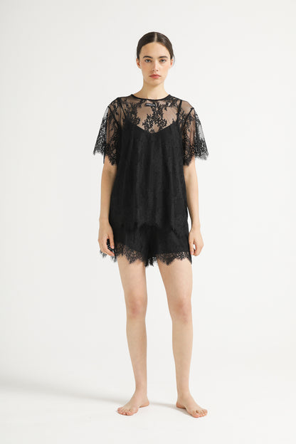 Satin Lace Shorts