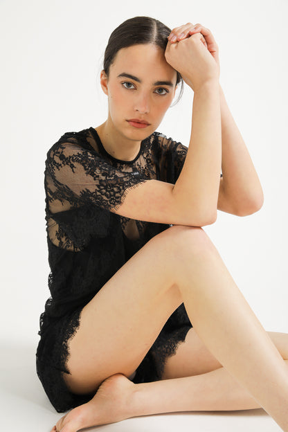 Satin Lace Shorts
