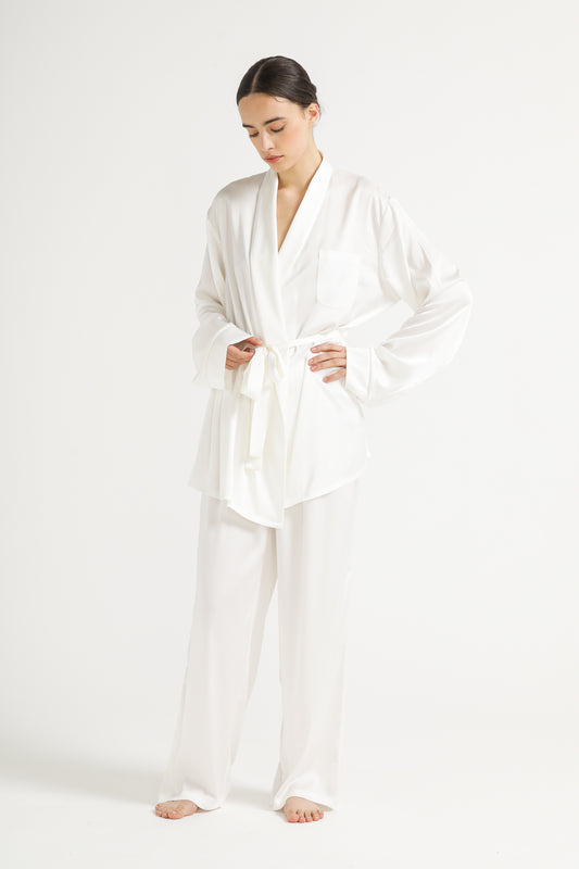 Lounge Pajama Set Wrap Top
