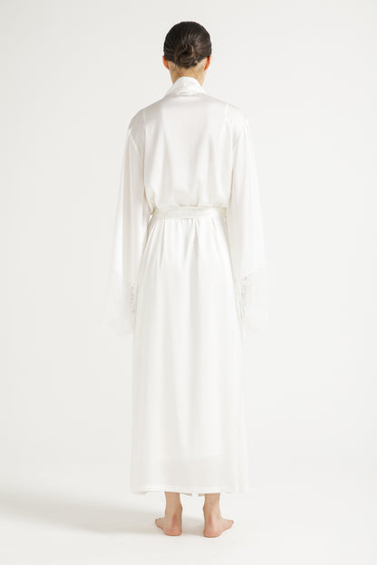 Lace Midi Robe with Slit