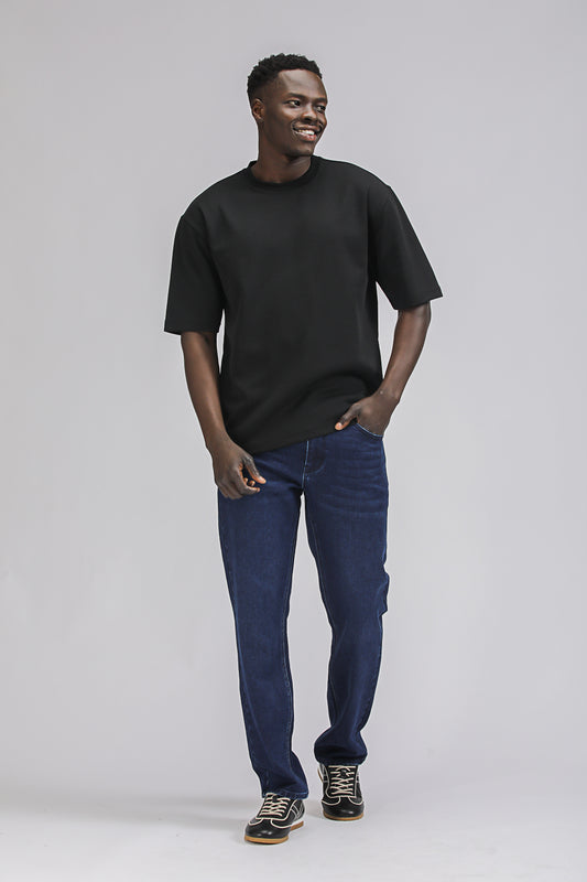 Straight Leg Denim Jeans