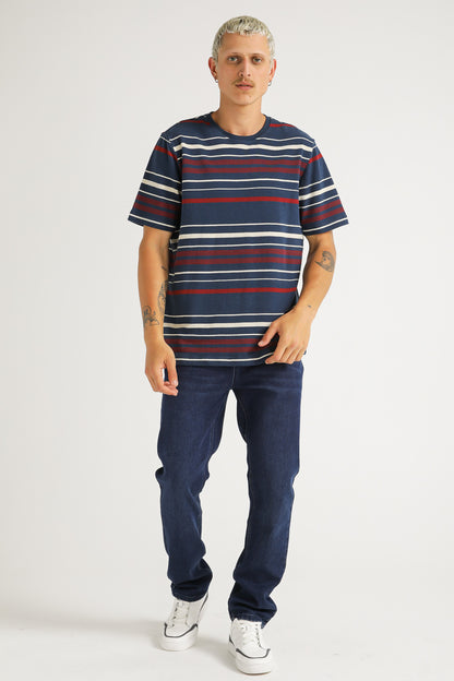 Striped Crew Neck T Shirt