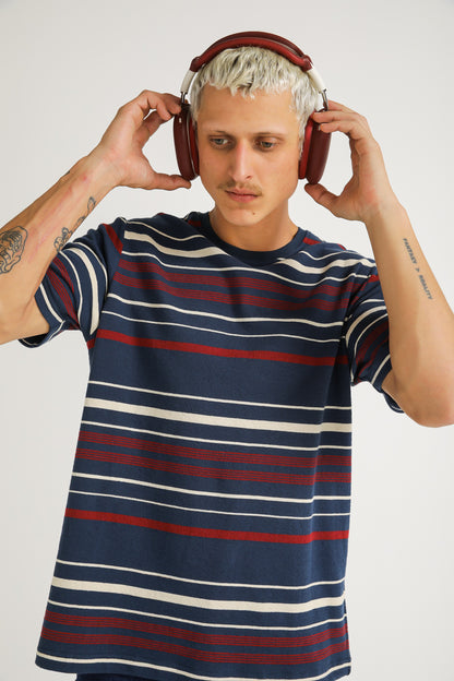 Striped Crew Neck T Shirt