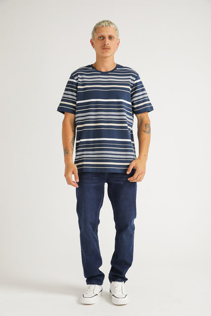 Striped Crew Neck T Shirt