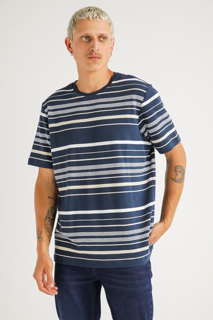 Striped Crew Neck T Shirt