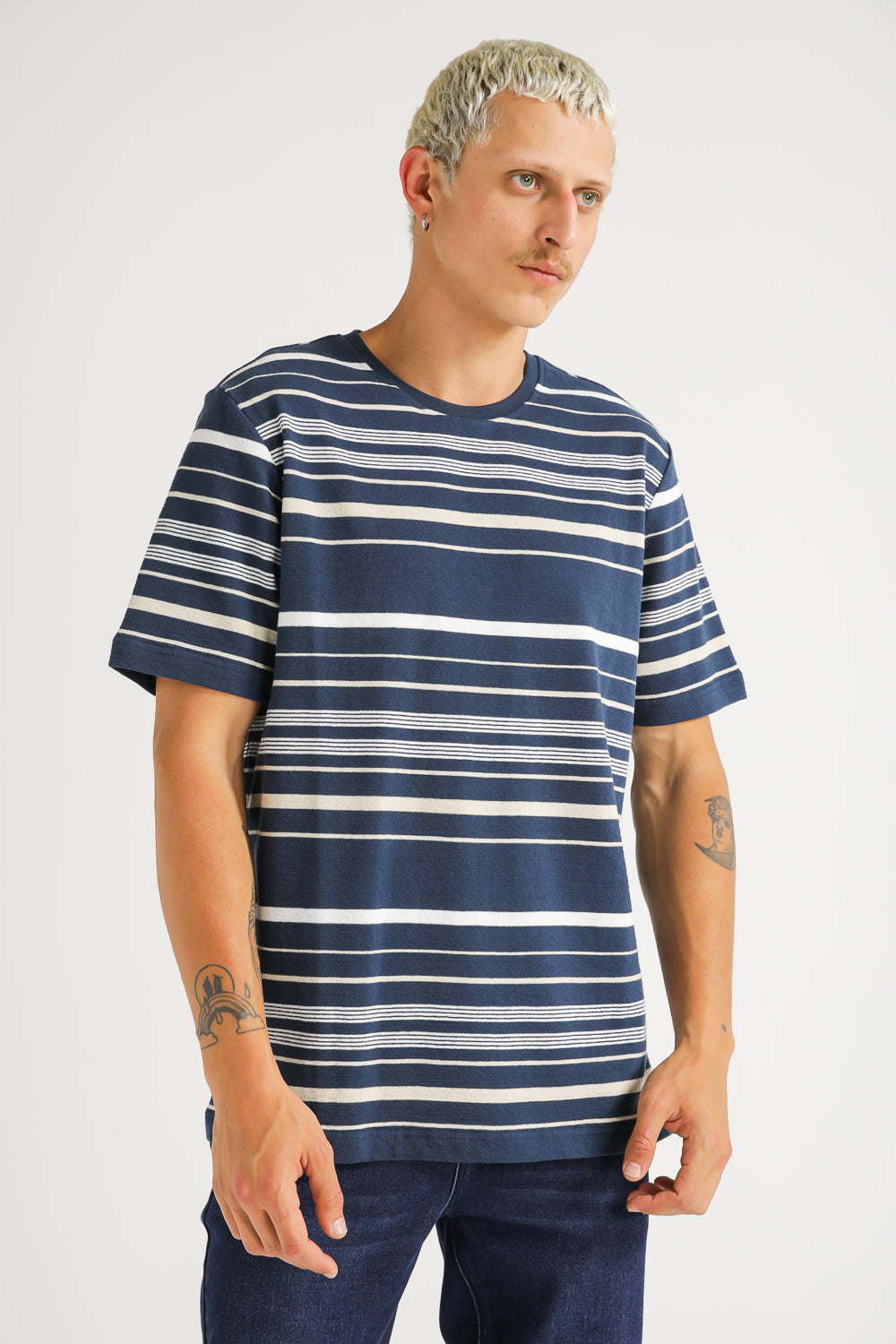 Striped Crew Neck T Shirt