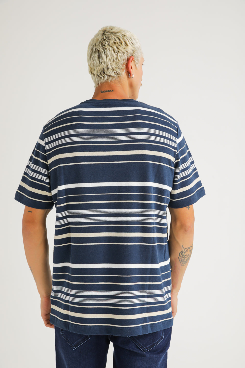 Striped Crew Neck T Shirt