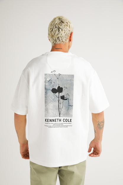 Oversized T Shirt with Floral Print