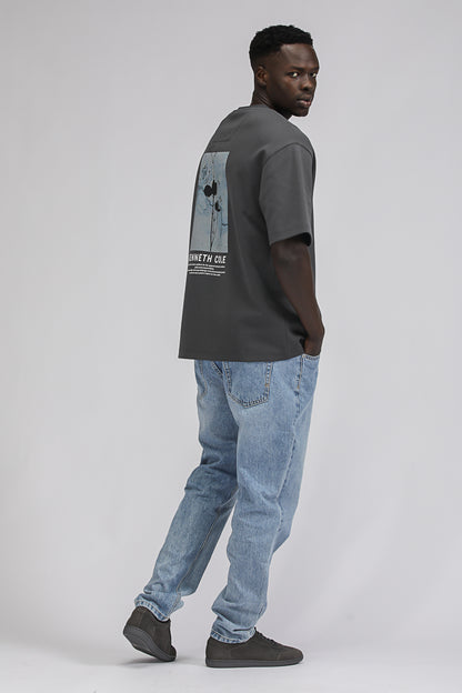 Oversized T Shirt with Floral Print