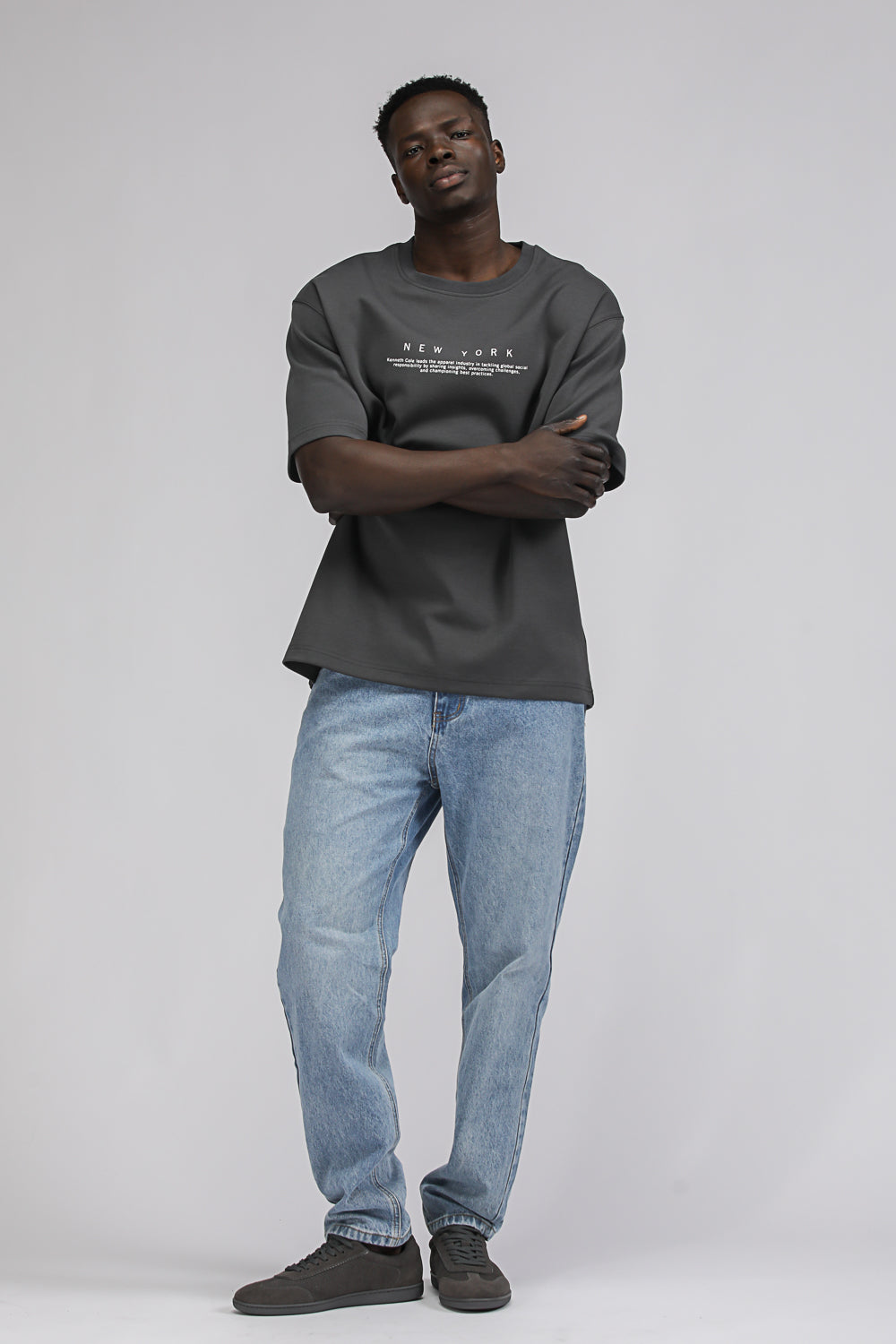 Oversized T Shirt with Floral Print