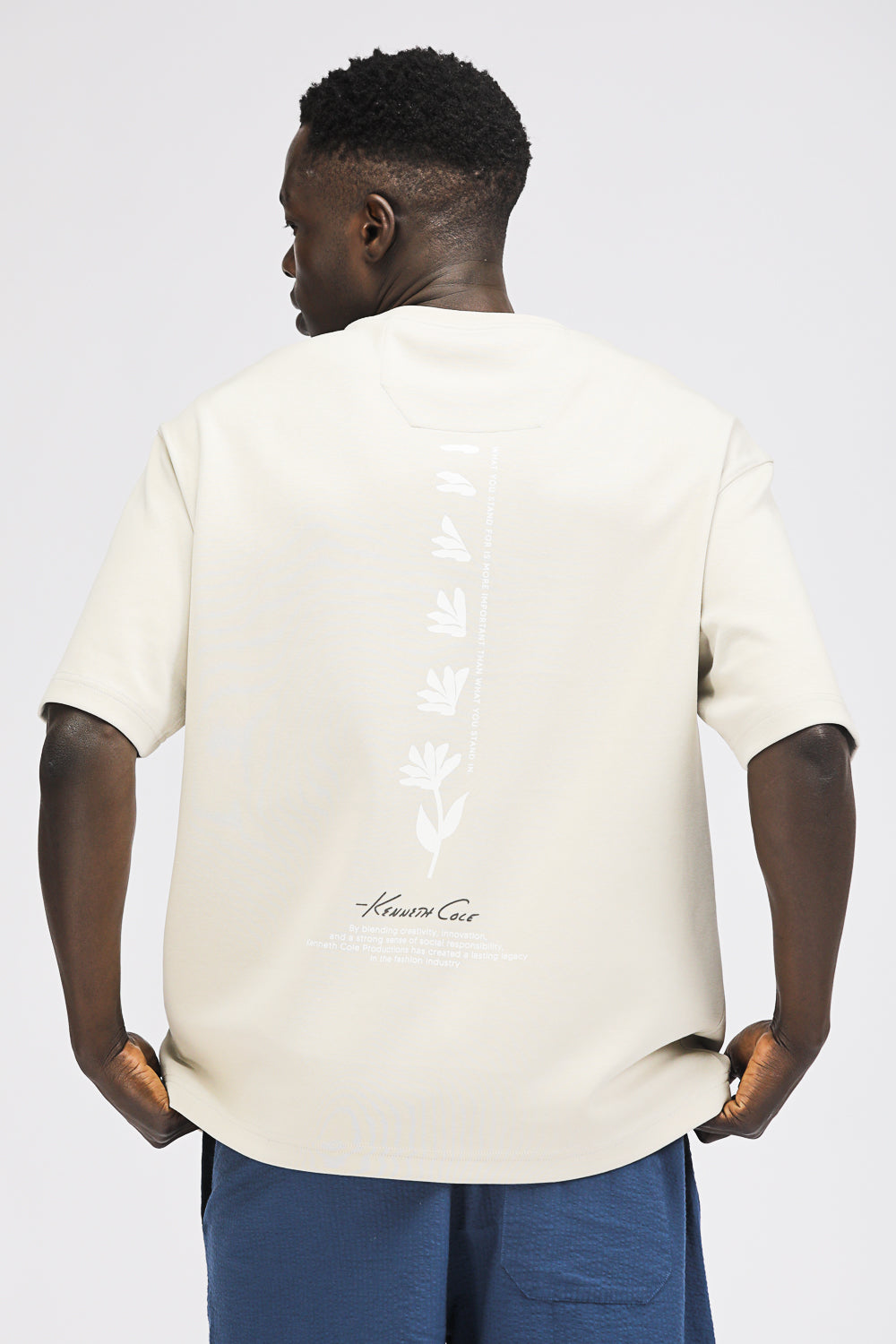 Oversized T Shirt with Floral Print