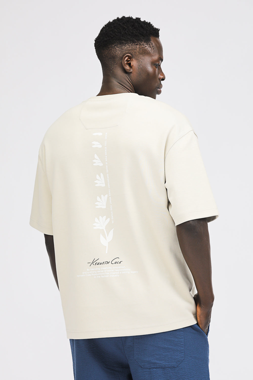 Oversized T Shirt with Floral Print