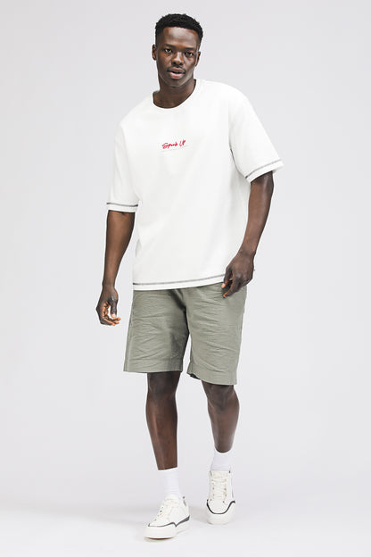 Oversized T Shirt with Graphic Print