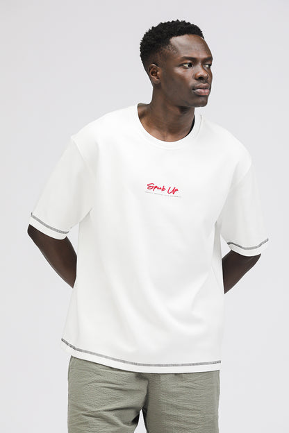 Oversized T Shirt with Graphic Print