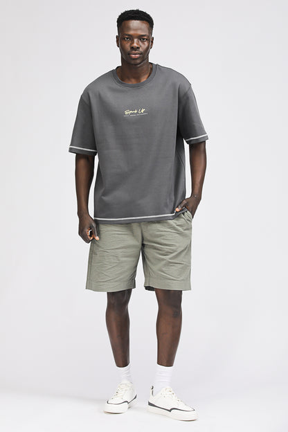 Oversized T Shirt with Graphic Print