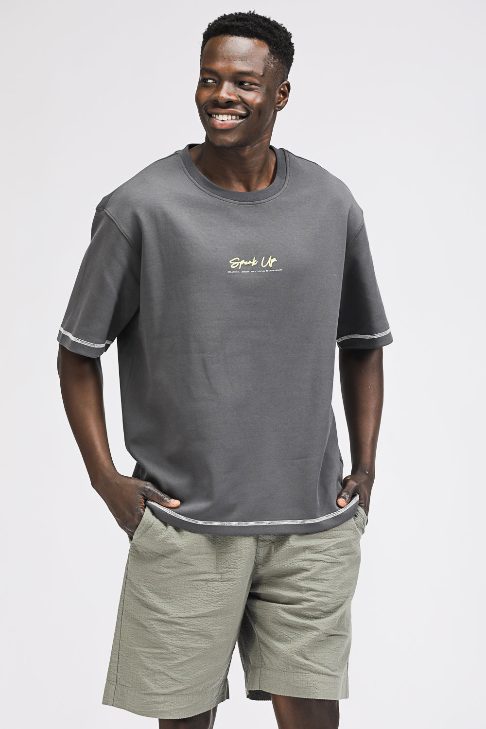 Oversized T Shirt with Graphic Print