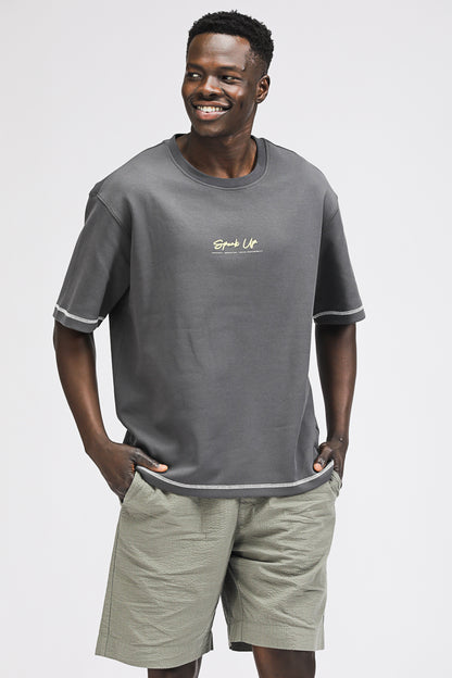 Oversized T Shirt with Graphic Print