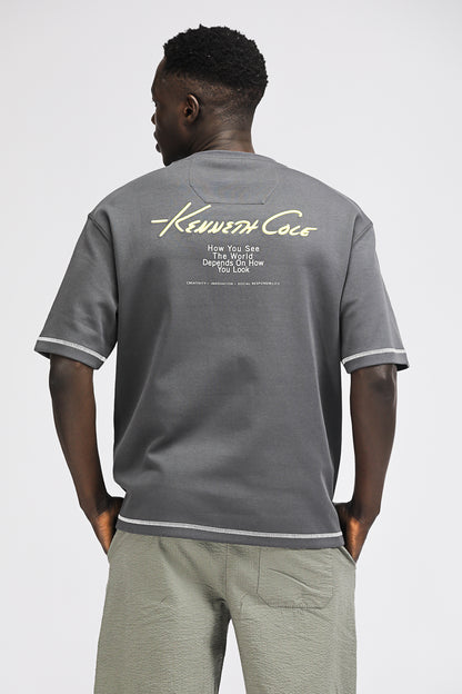 Oversized T Shirt with Graphic Print