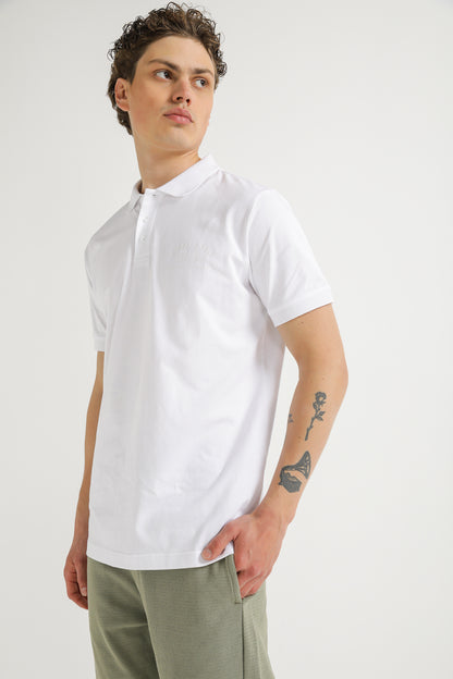 Polo Shirt with Logo Detail