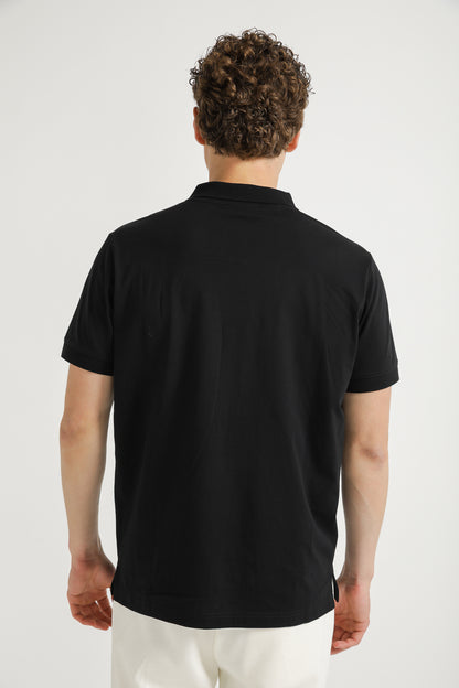 Polo Shirt with Logo Detail