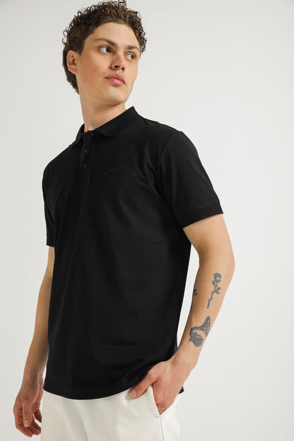 Polo Shirt with Logo Detail