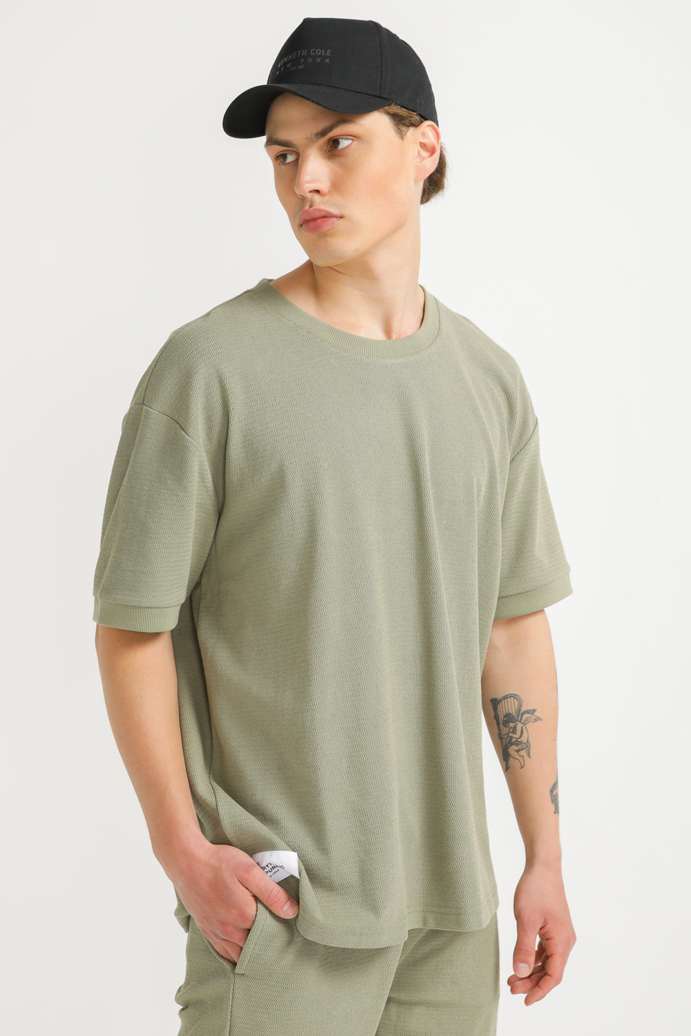Oversized Jacquard Rib T Shirt