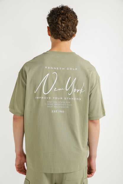 Oversized Cotton Graphic T Shirt
