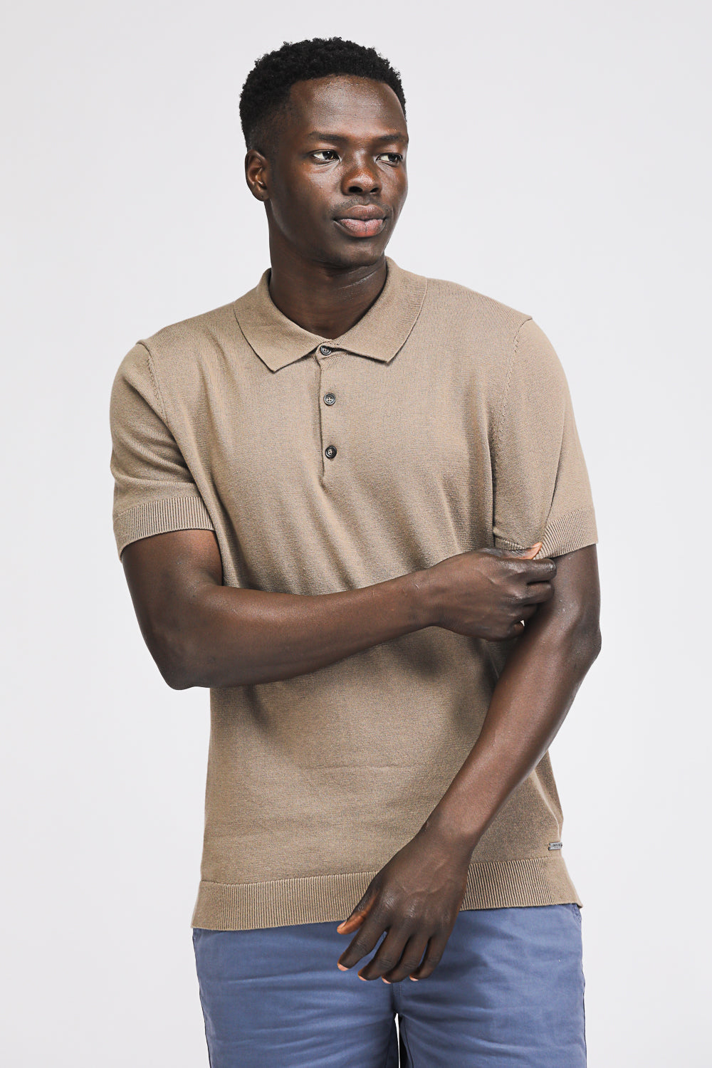 Cotton Knit Polo Shirt
