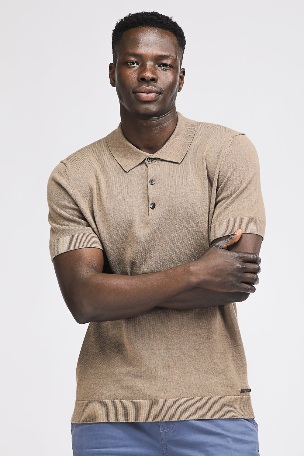 Cotton Knit Polo Shirt