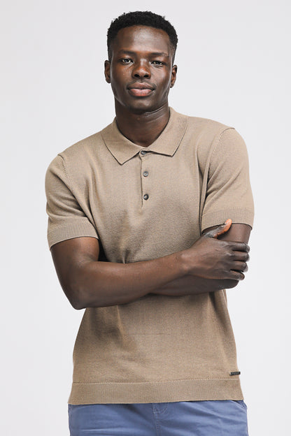Cotton Knit Polo Shirt