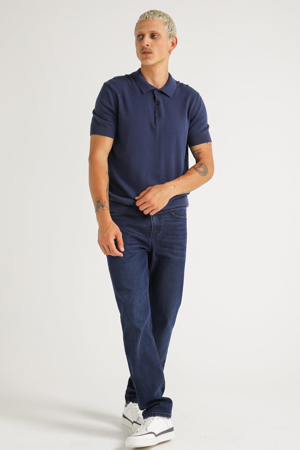 Cotton Knit Polo Shirt
