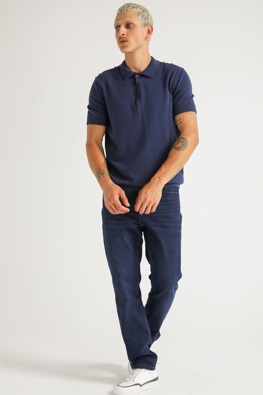 Cotton Knit Polo Shirt