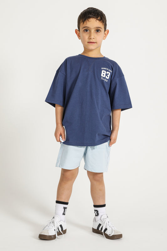 Graphic Print Drawstring Shorts