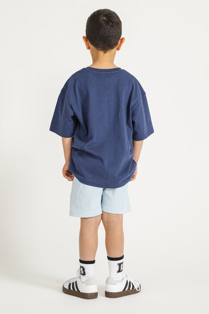 Graphic Print Drawstring Shorts