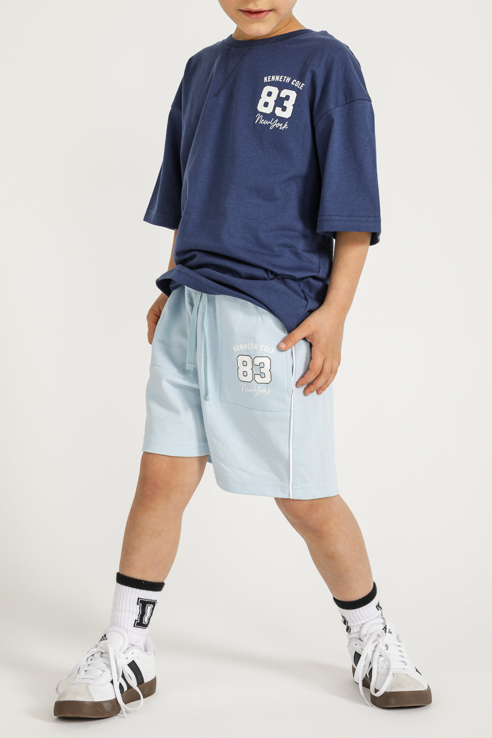 Graphic Print Drawstring Shorts