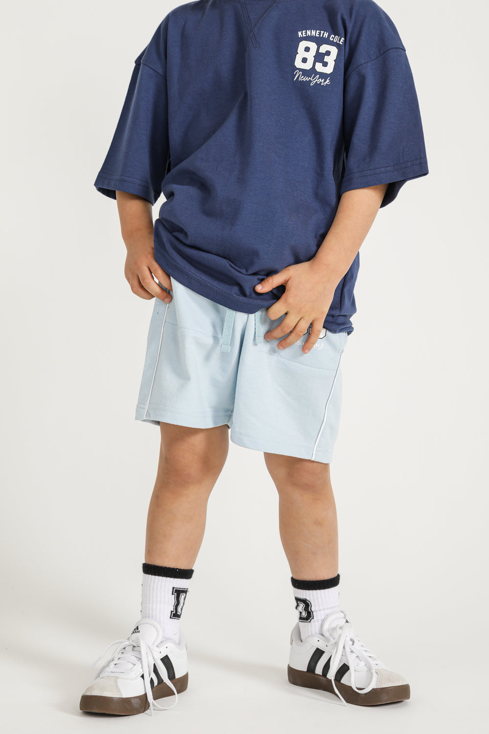 Graphic Print Drawstring Shorts
