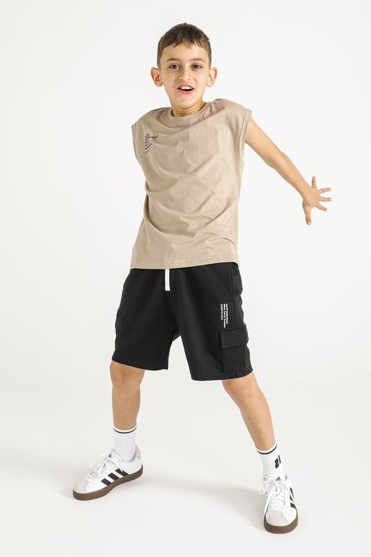 Drawstring Shorts with Side Pockets