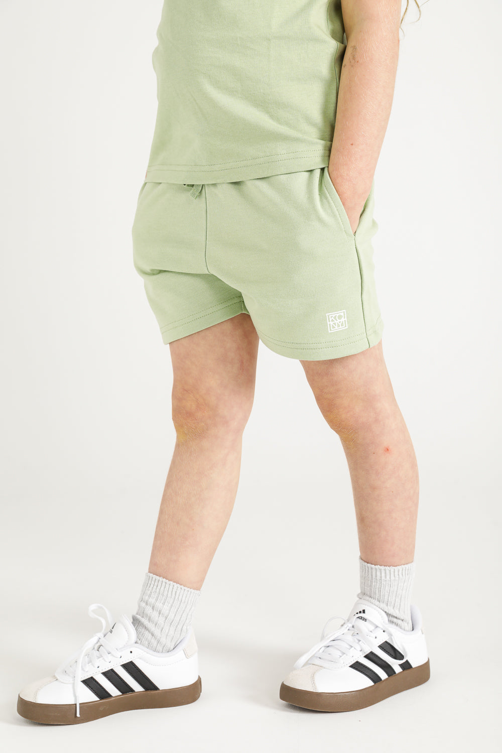 Drawstring Shorts with Embroidered Logo