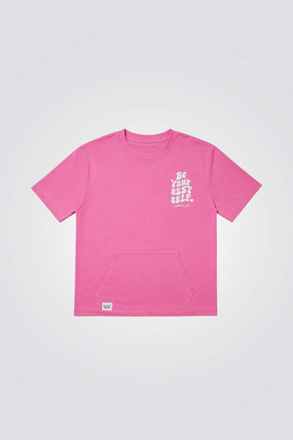 Graphic Print T-Shirt with Kangaroo Pocket Detail