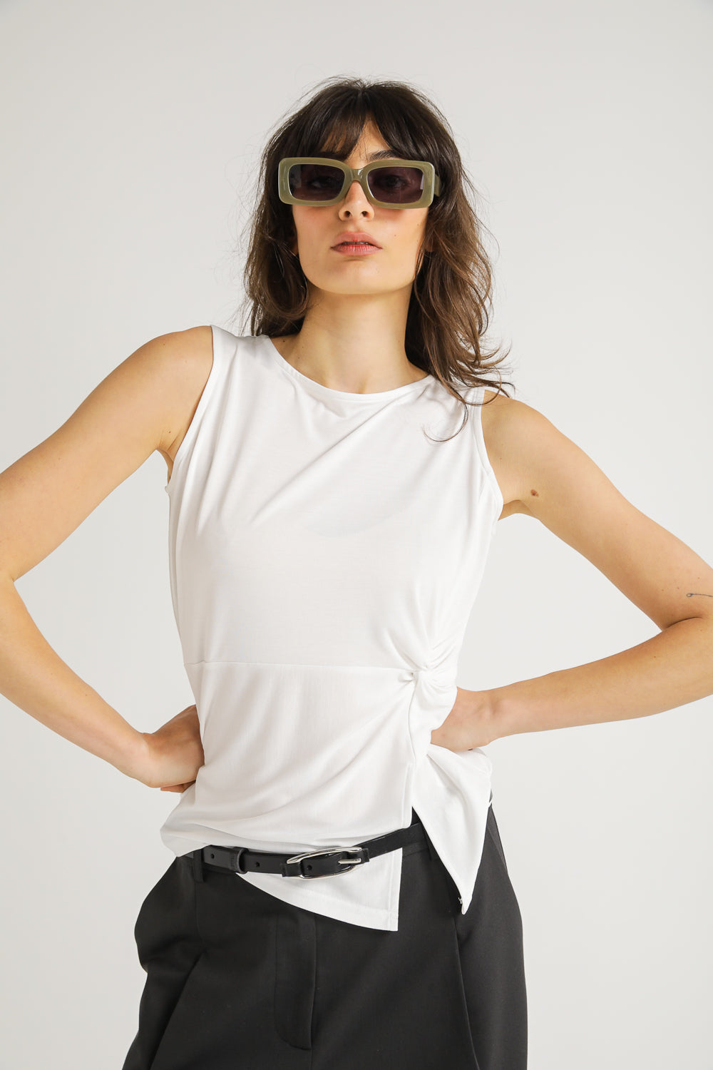 Asymmetric Sleeveless Top