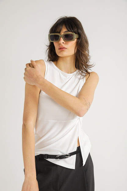 Asymmetric Sleeveless Top