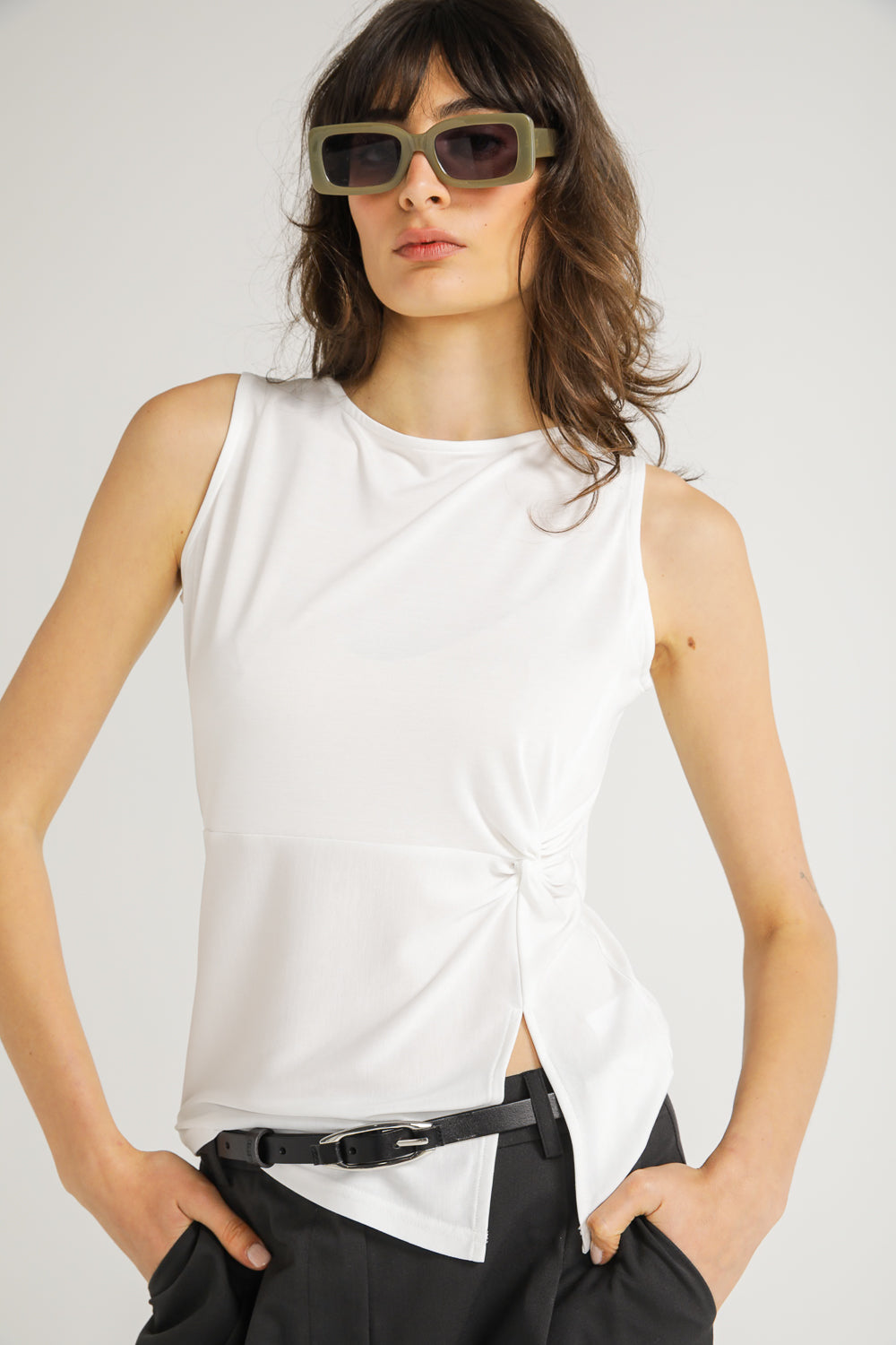 Asymmetric Sleeveless Top